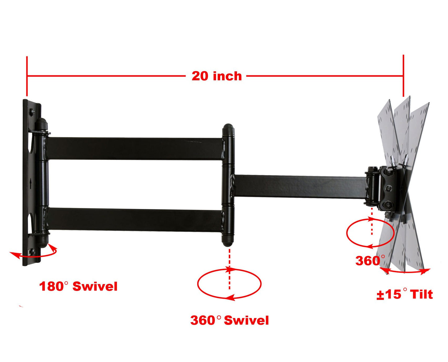 VideoSecu TV Wall Mount Bracket for 26" 32" RCA 26LB33RQ LED32B30RQD 32LB30RQD 32LB30RQ LED32A30RQ LED32A45RQ TCL LE24FHDD20 L26HDF12TA L26HDM12