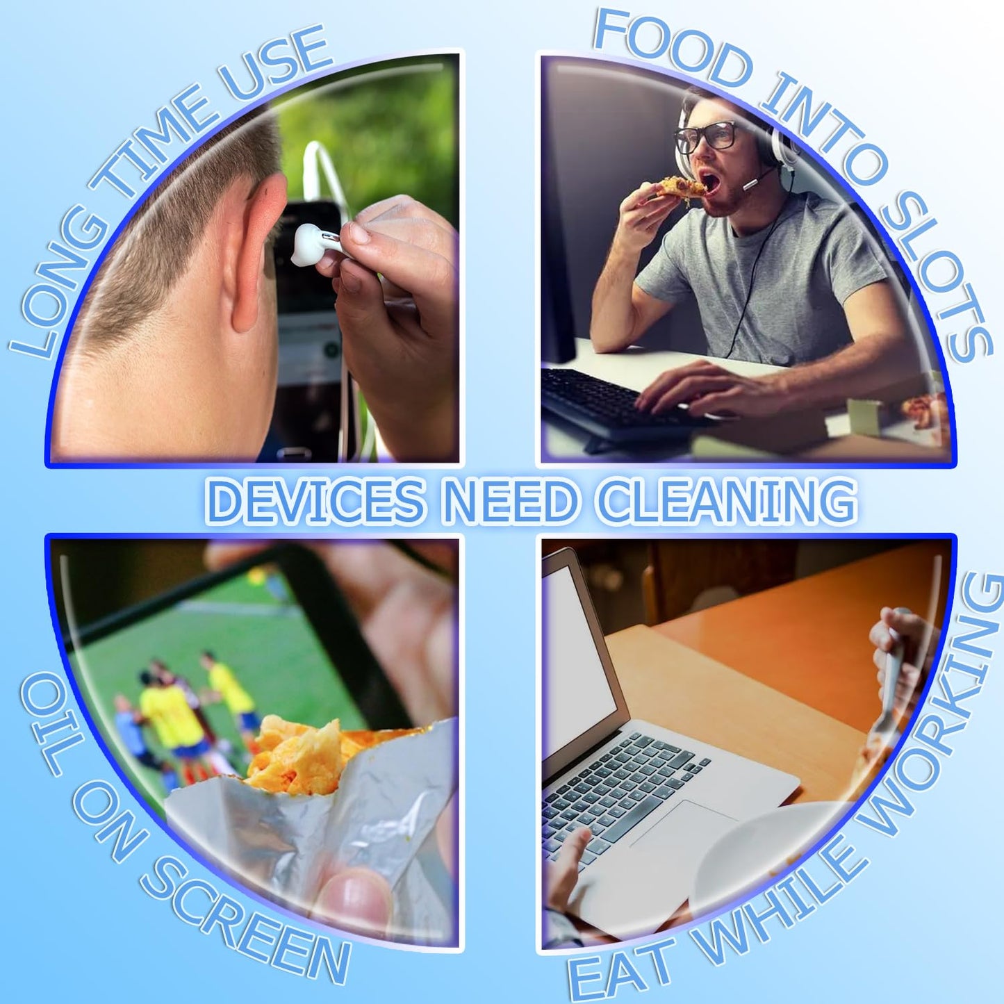 Phone Cleaning Kit, Laptop Cleaning Kit, Keyboard Cleaning Kit, Electronic Cleaning Kit, Compact Cleaning Kit for Earbuds, Portable Multifunctional