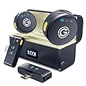Gamiity Wireless Lavalier Microphone for iPhone/Android with Lightning, USB C Mini Lapel Microphone Wireless, Noise Cancellation, 35H Battery for