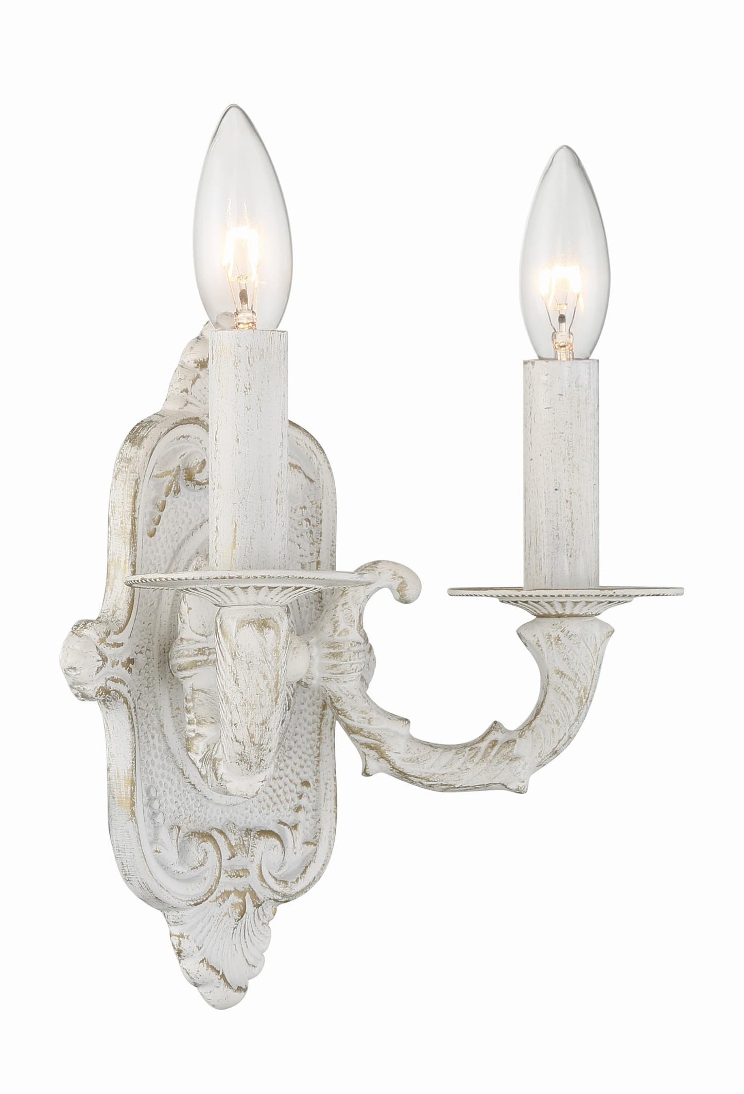 Crystorama Paris Market 10'' Antique White Sconce