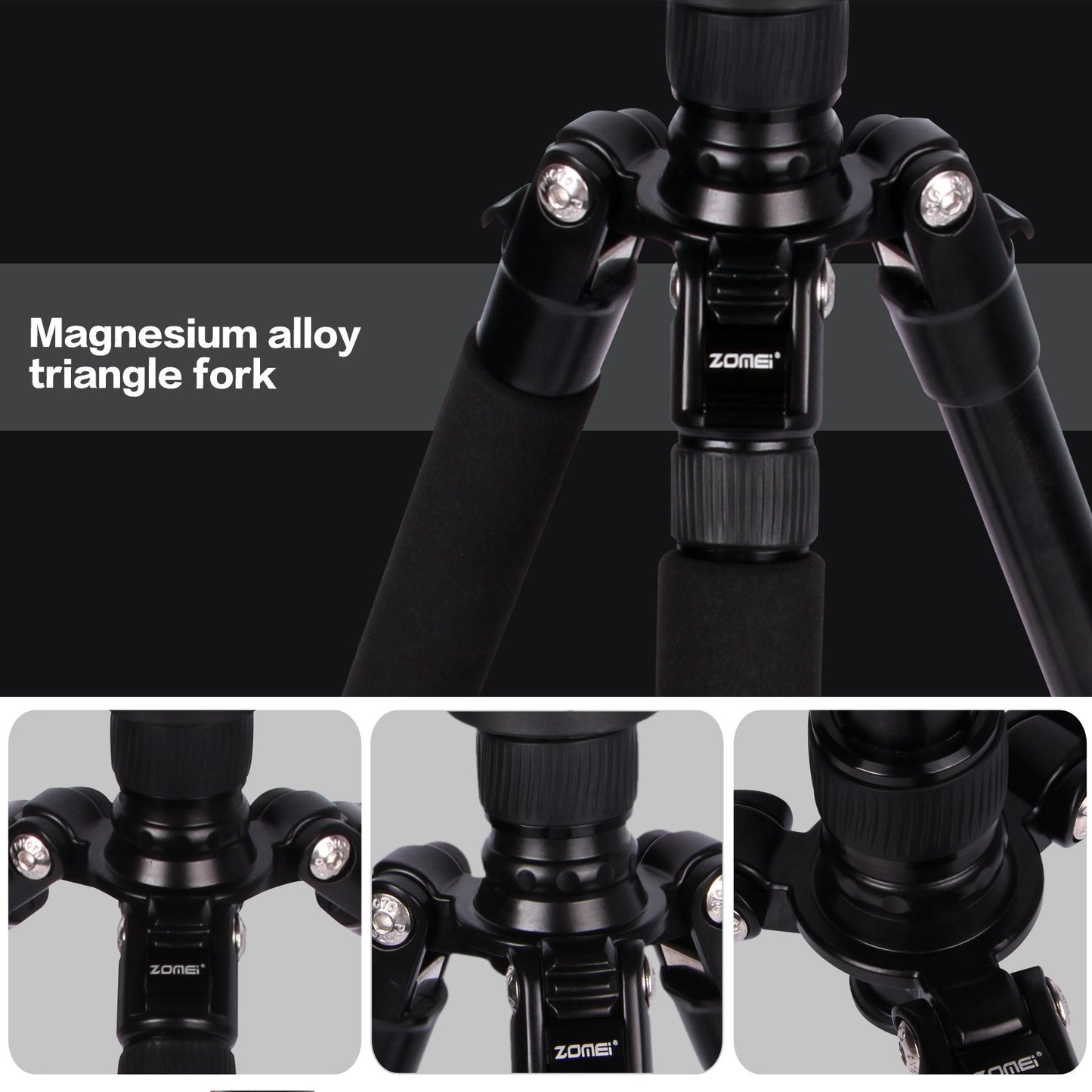 ZOMEI Z688 Tripod Magnesium Alloy Monopod Stand with Ball Head and Quick Release Plate for DSLR Camera