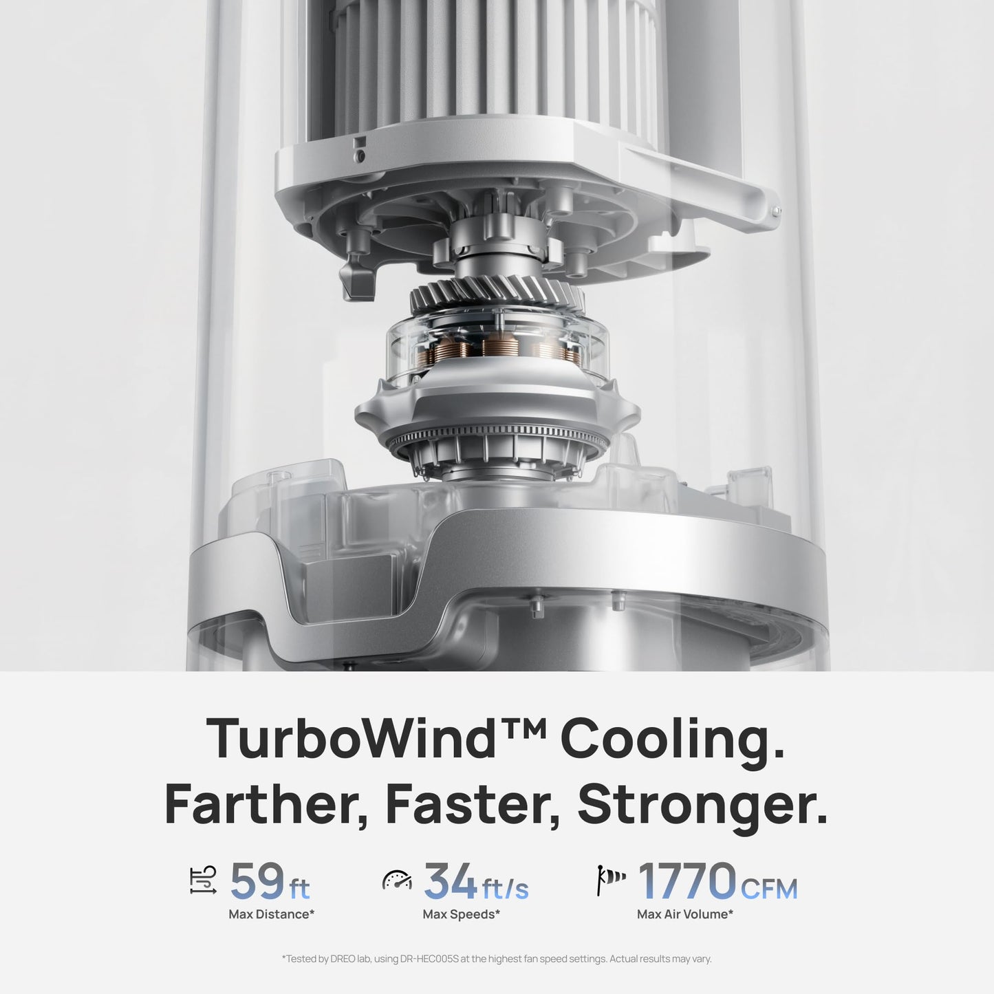 DREO TurboCool Misting Fan 765S, Fans that Blow Cold Air, 10°F Cooling Fan