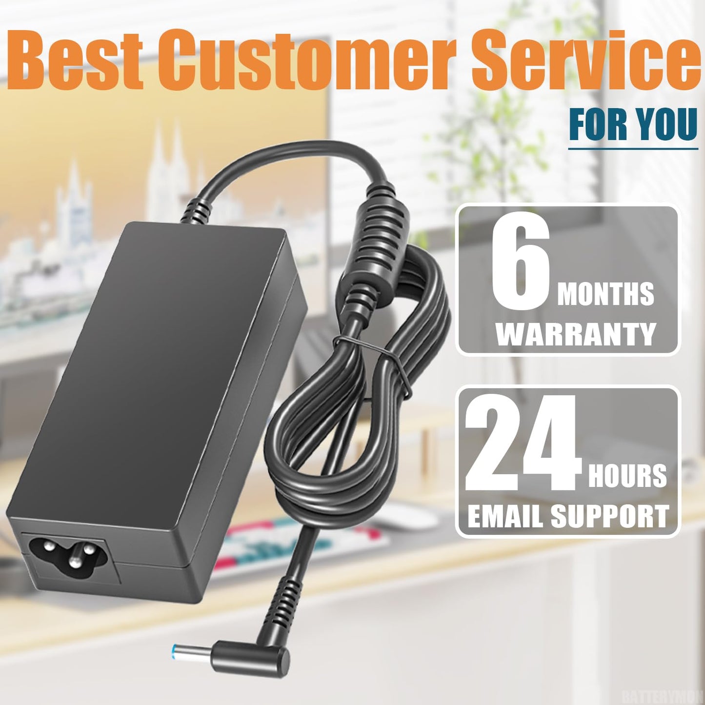 DC 19.5V Monitor Power Cord Compatible with HP m27f m27fe m27fq m27fw m27fwa m24h m24f m24fw m24fwa m24fe m22f L7014 L7014t L7010t L7016t S230tm…