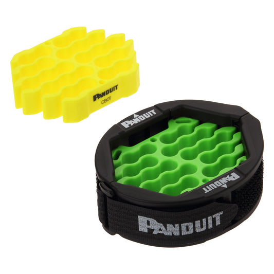 Panduit CBOT24K Tak-Ty Cable Organizing Tool Kit, Manage Up to 24 Cables, Includes Jacket Cover, Hook & Loop Fastener, 2 Organizing Inserts