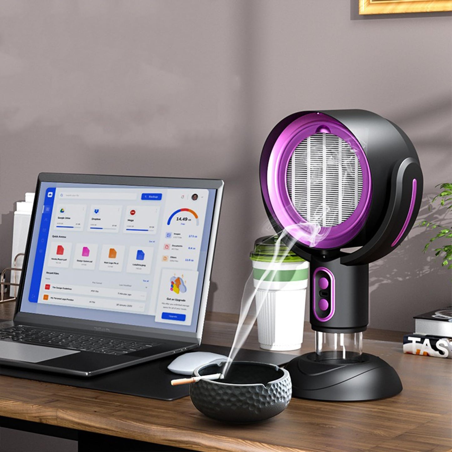 Smokeout fan Purifier Fan Puffhide Purifier - Mini Smoke Diffuser and Portable Smoke Air Purifier, Smoke Fan for Smoking Indoors with Rechargeable