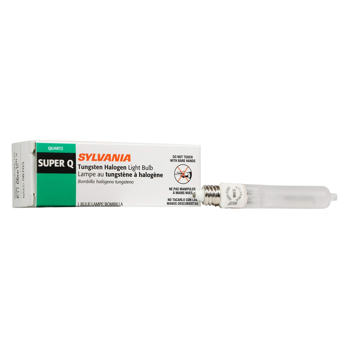 Sylvania Halogen 250W T12 Tube Light Bulb, Dimmable, E11 Can Screw Base, 4850 Lumens, 2950K, 100 CRI, Frosted (58763)