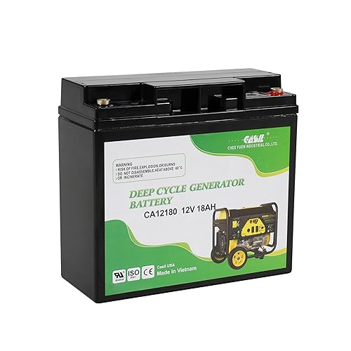 Casil 12V 18Ah Deep Cycle Generator Battery - Reliable Replacement for Champion, Generac, Duromax, and Briggs & Stratton Generators AGM SLA Replaces…