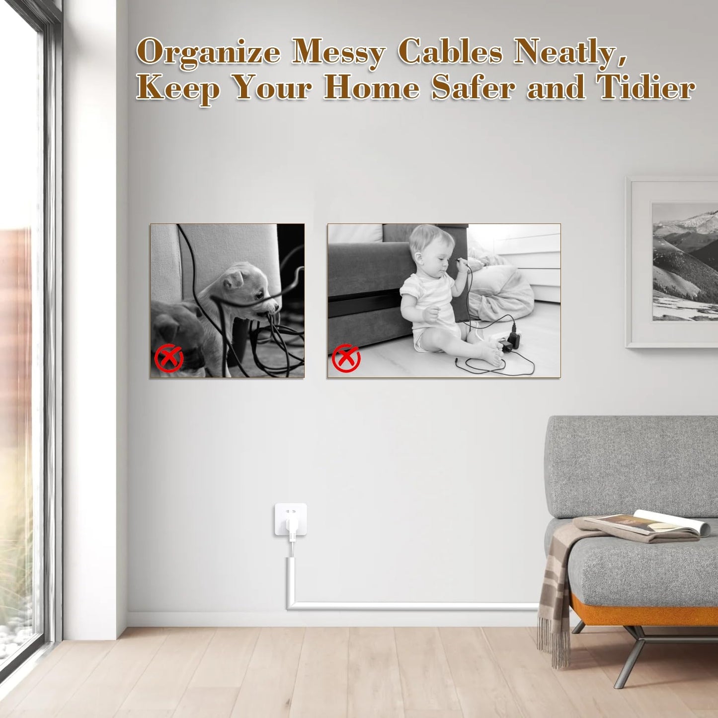 39”Cord Hider for Wall Mounted TV,Adhesive One-Cord Cable Hider for Wall,Cord Covers Raceway Kit for Wires Hider Along Wall,Flexible Silicone Cable
