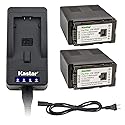 Kastar LED Super Fast Charger + 2 Battery Replacement for Panasonic VW-VBG6 Panasonic AG-AC160A, AG-AC7, AG-AC130A, AG-AC160A, AG-HMC40, AG-HMC70