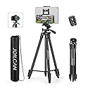 JOILCAN 67" Tripods Camera Tripod, Phone Tablet Tripod for Video Recording Vlog Photo with Remote Carry Bag, Aluminum Lightweight Travel Tripods