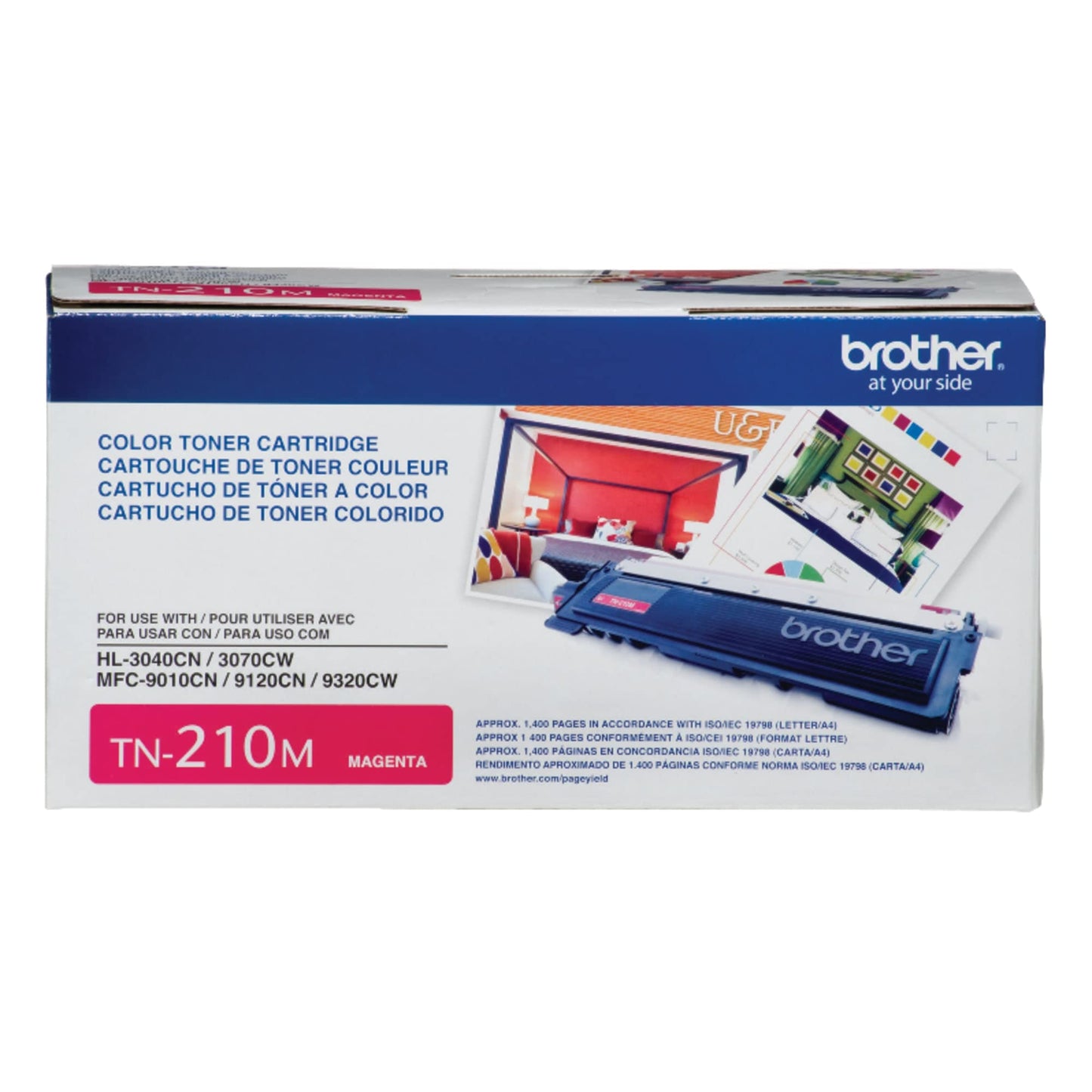 Brother TN-210 DCP-9010 HL-3040 3045 3070 8070 8370 MFC-9010 9120 9125 9320 9325 Toner -Cartridge (Magenta) in Retail Packaging