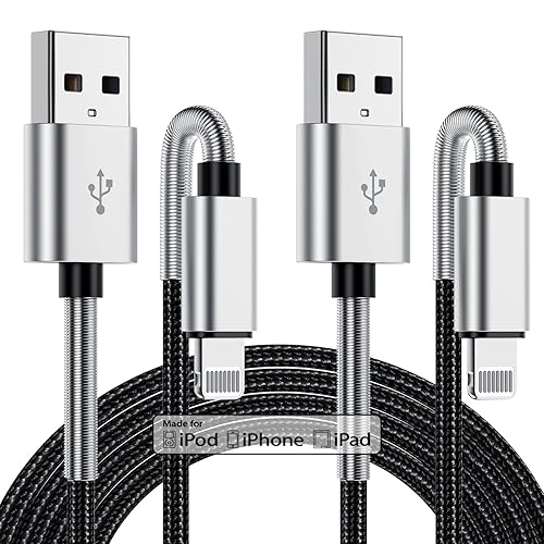 2Pack 10ft iPhone Fast Charger Cable, [Apple MFi Certified] Long USB C to Lightning Cable 10 Foot, High Fast 10 Feet Apple Charging Cord for Apple…