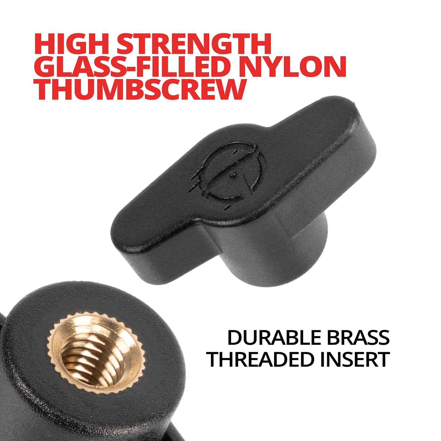 Tackform 11" Aluminum Arm with Dual articulating 20mm Ball Sockets. Thumbscrews for Quick Adjustment Enduro Series