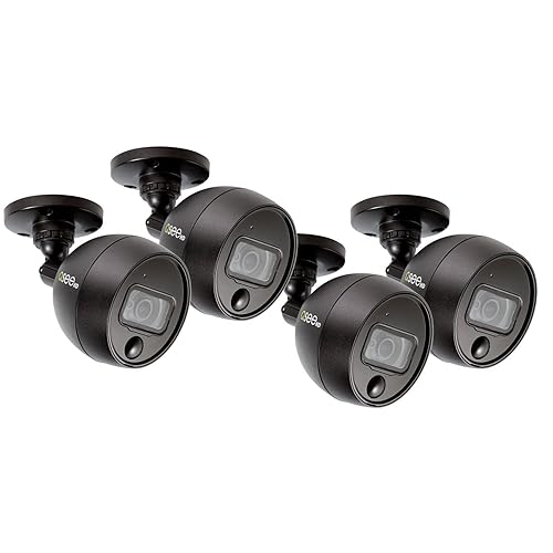 Q-See (QCA8091B-4 Home Security Camera, 1080p Analog HD Add-On Security CCTV Bullet PIR Surveillance Camera 4 Pack, Night Vision, Indoor and Outdoor