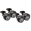 Q-See (QCA8091B-4 Home Security Camera, 1080p Analog HD Add-On Security CCTV Bullet PIR Surveillance Camera 4 Pack, Night Vision, Indoor and Outdoor