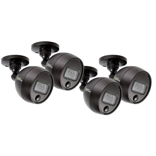 Q-See (QCA8091B-4 Home Security Camera, 1080p Analog HD Add-On Security CCTV Bullet PIR Surveillance Camera 4 Pack, Night Vision, Indoor and Outdoor
