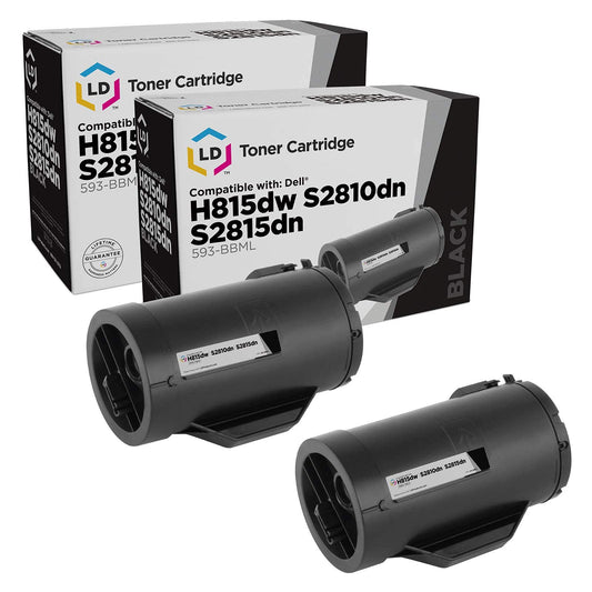 LD Products Compatible Toner Cartridge Replacement for Dell 593-BBML F9G3N (Black, 2-Pack) Compatible with Dell Laser Printer Models H815dw, S2810dn