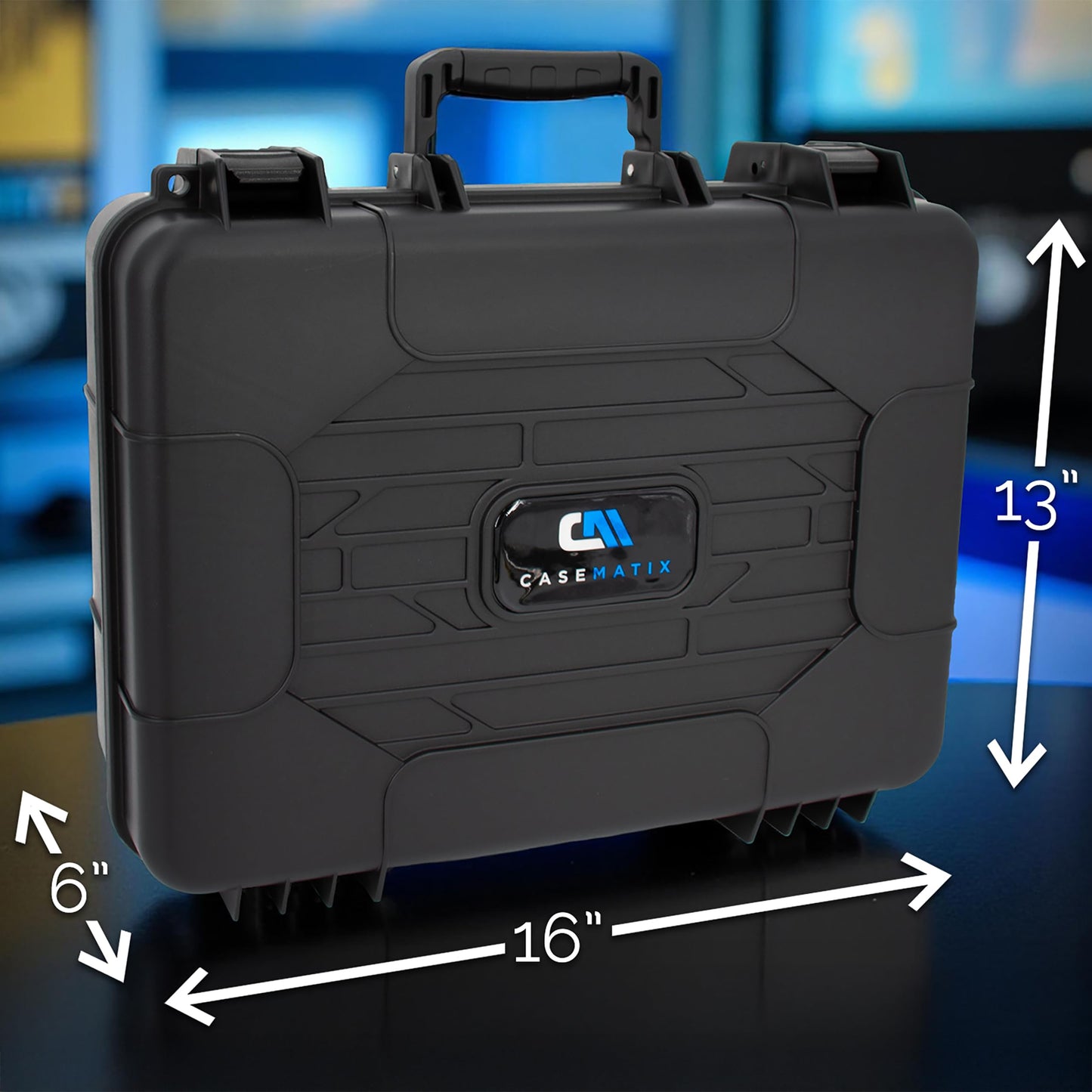 CASEMATIX Wireless Microphone Case - Hard Shell Mic Carrying Case with Customizable Foam, Compatible with Sennheiser, Shure, Audio-Technica, Nady