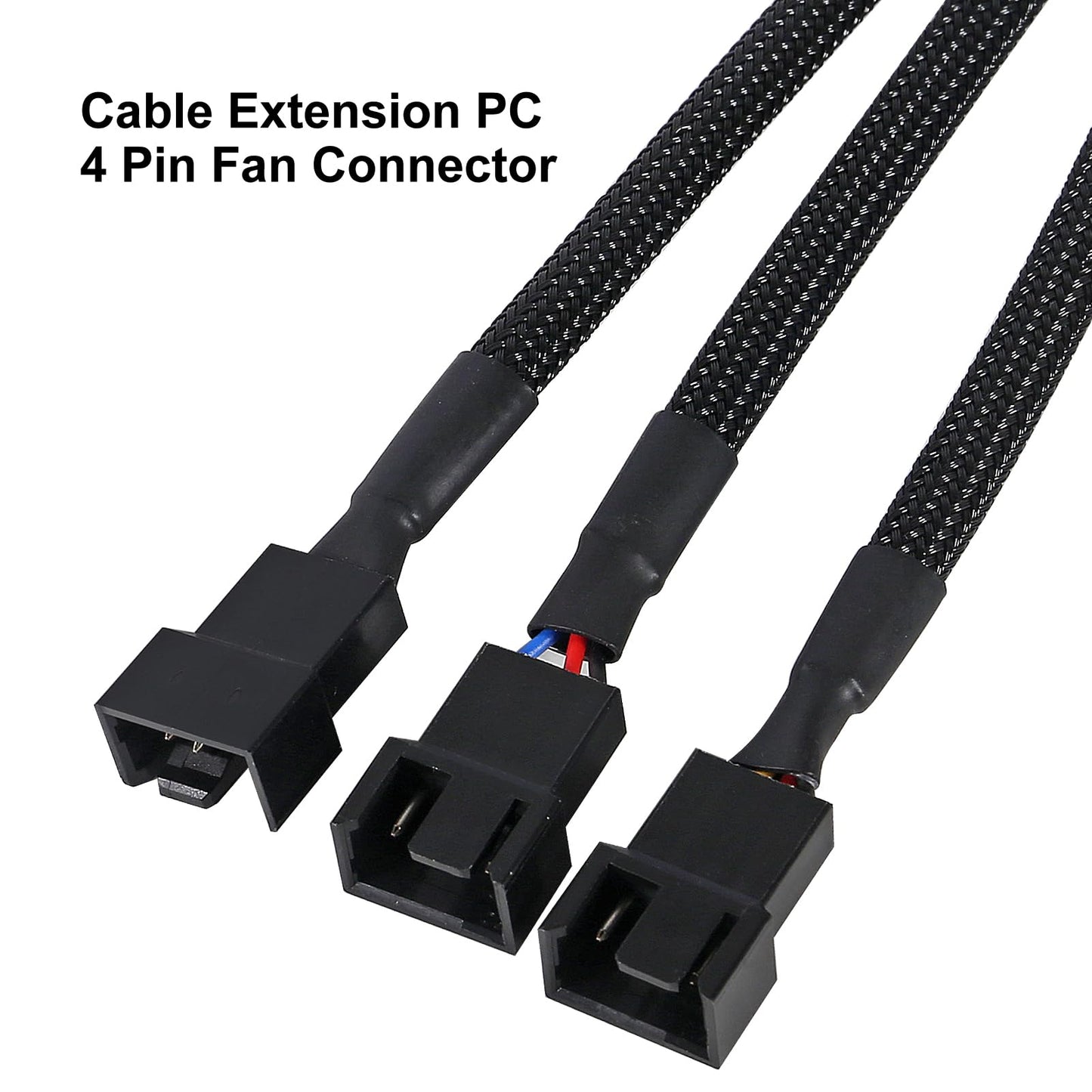 UMLIFE 3CS 3 Way PWM Fan Splitter Cable,3 Way 4 Pin PC Fan Extension Cable, PWM Fan Extension Cable, for Computer ATX Case 4-Pin/3-Pin Cooling Fan