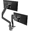MSI MAG MT201D - Premium Heavy Duty Dual Monitor Stand Arms, 17-45" Support, VESA Compatible, Adjustable Spring Mount, 44 lbs per Screen, Clamp &