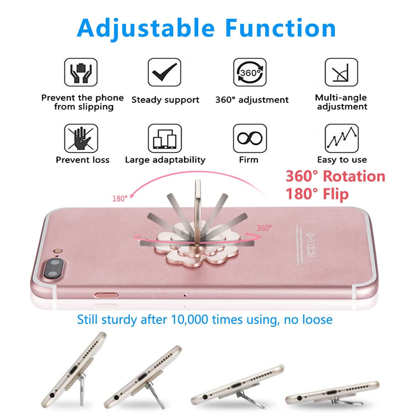 Kinizuxi Phone Ring Stand Holder, 360 Degree Rotation Lovely Flower Phone Ring Holder Finger Grip Compatible with Various Mobile Phones,Tablet