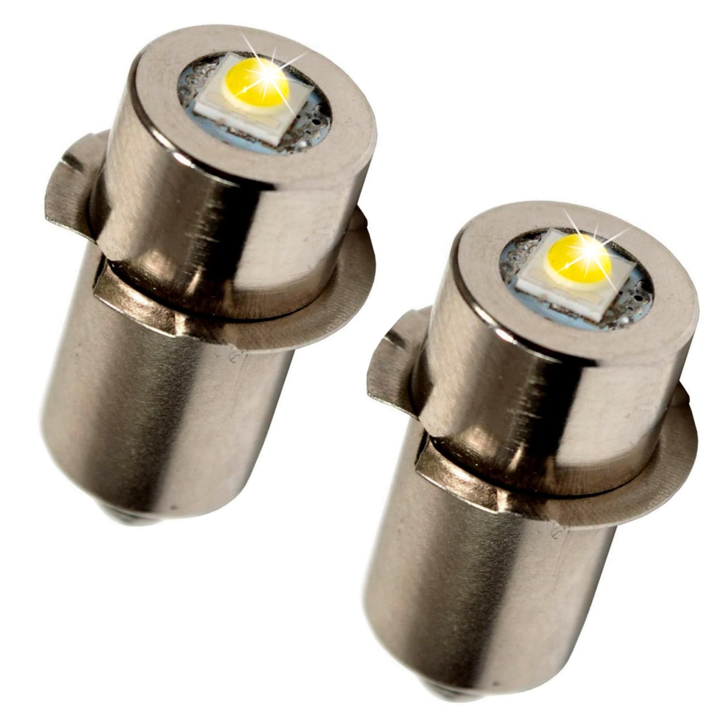 HQRP 2-Pack LED Upgrade Bulb Compatible with Makita: 192546-1 A-90261 A-90233; ML902 ML702 ML120 ML180 Flashlight, 180LM 6-24V