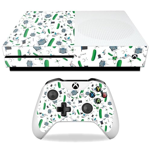 MightySkins Skin Compatible with Microsoft Xbox One S - Science Cartoon | Protective, Durable, and Unique Vinyl Decal wrap Cover | Easy to Apply