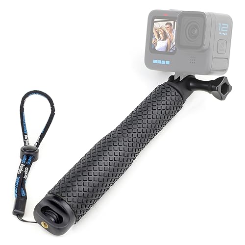 SOONSUN 23'' Short Extension Selfie Stick Compact Hand Grip Waterproof Monopod Pole for GoPro Hero 13 12 11 10 9 8 7 6 5 4, Fusion, Session, Insta360