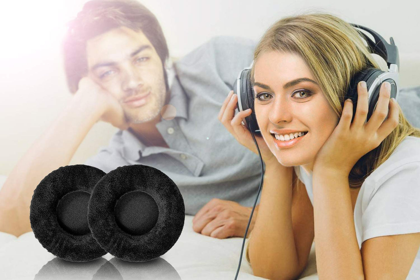 LTYIVABHTTW Replacement Ear Pads Compatible with HD668B, SR850s, HARX700 HARX900, K240, ATH-AD1000X, HD7, Fidelio X2 HR Headphone (Velvet Black)