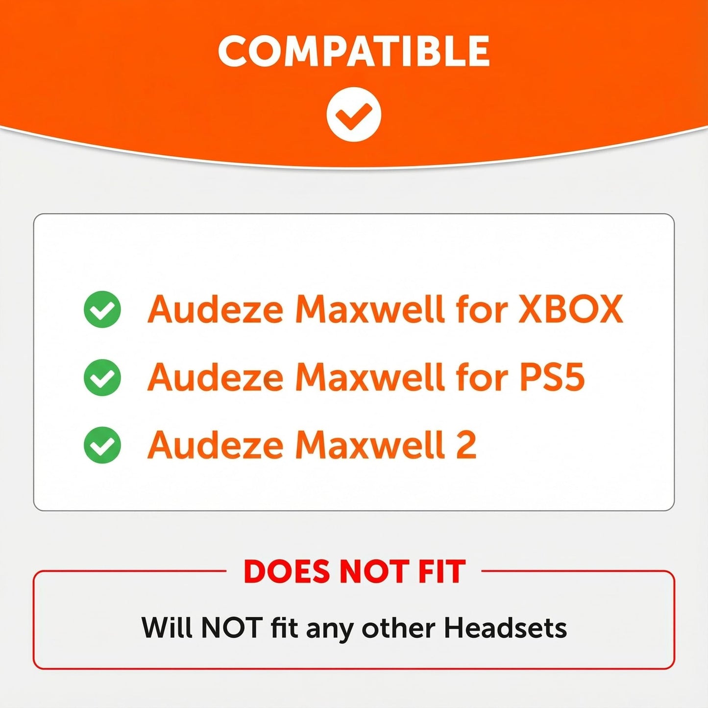 WC HeadbandZ XL | Maxwell - Extra Wide Silicone Headband Compatible with Audeze Maxwell 2 & Maxwell 1, Made by Wicked Cushions | Wider