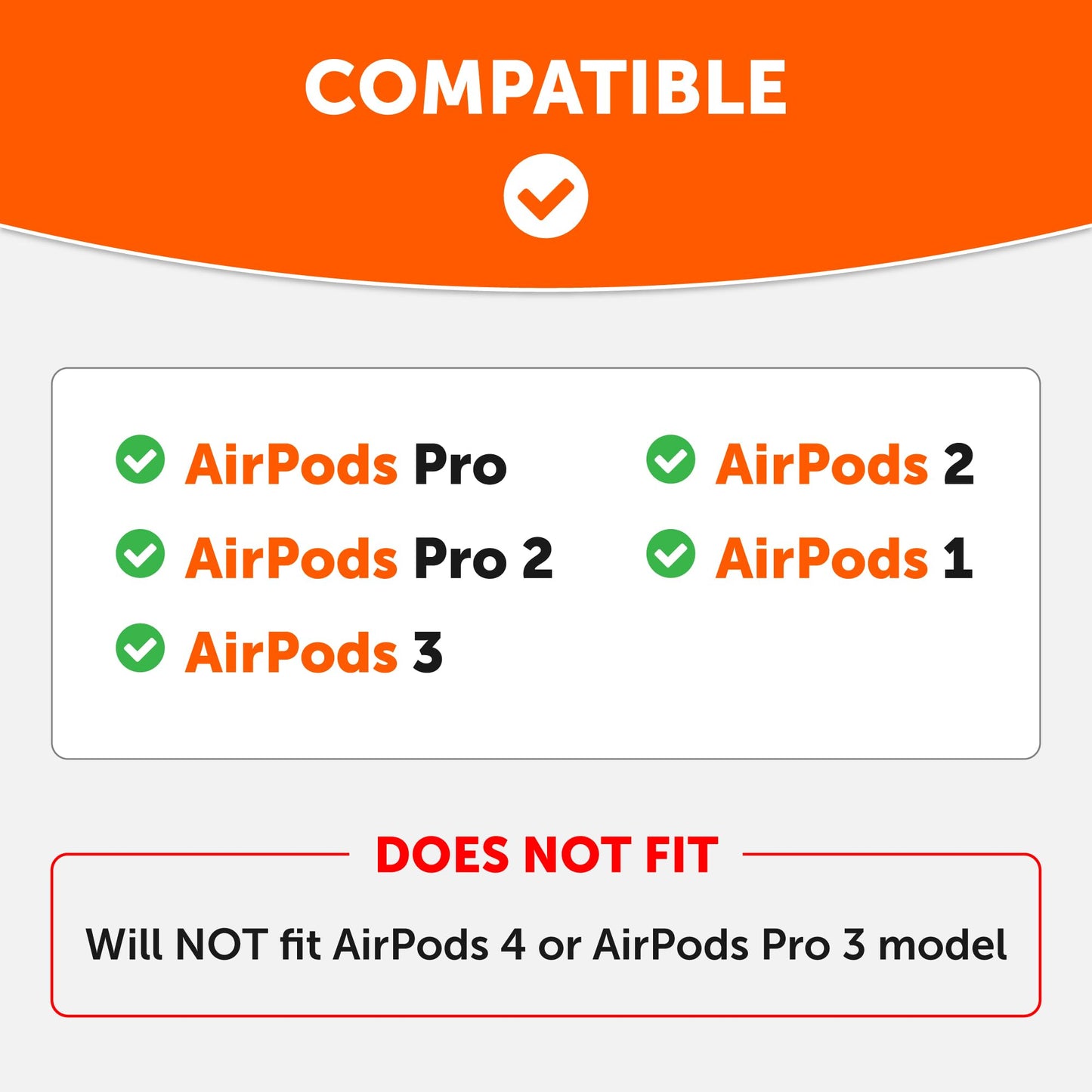 WC HookZ - Patented Upgraded Over Ear Hooks for AirPods Pro 1, 2 & AirPods 1, 2 & 3- Two Size Pairs Included in Package, Unique Left & Right Hook