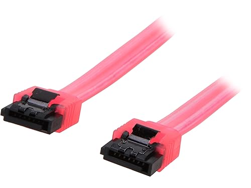 Nippon Labs SATA3L-1.5FT-RD 18-Inch Sata Cable with Locking Latch, Red