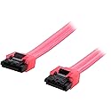 Nippon Labs SATA3L-1.5FT-RD 18-Inch Sata Cable with Locking Latch, Red