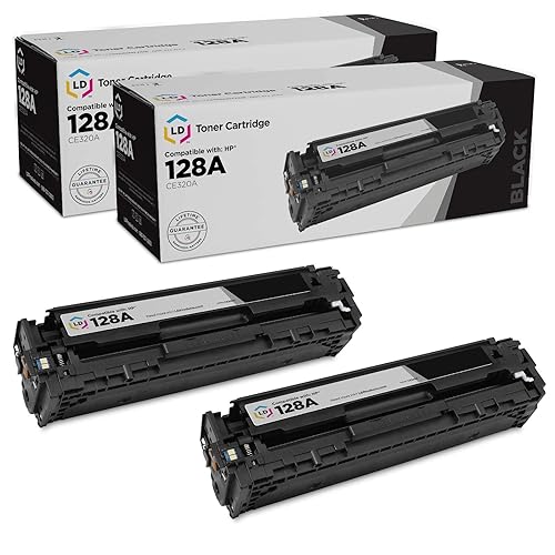 LD Products Toner Cartridge Replacement for HP 128A CE320A (Black, 2-Pack) Compatible with Color LaserJet CM1415fnw, CP1525nw, CP1523n, CP1522n Laser