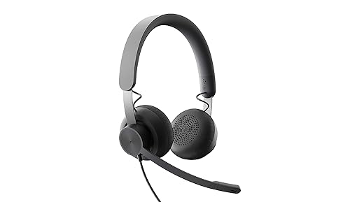 Logitech Zone Wired Noise Cancelling Headset, USB-C with USB-A Adapter - Graphite,Black