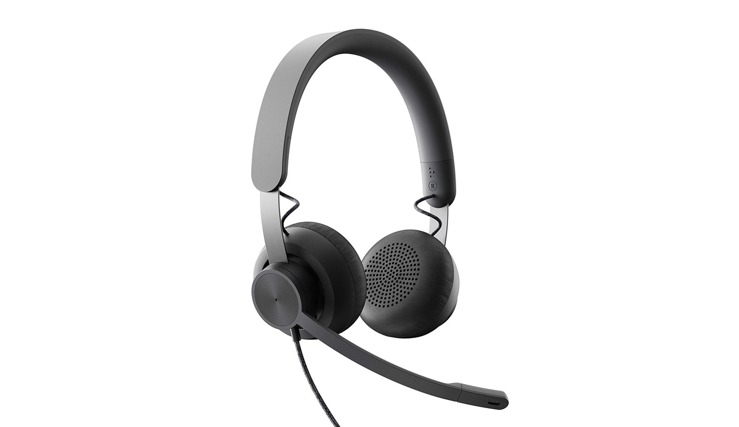 Logitech Zone Wired Noise Cancelling Headset, USB-C with USB-A Adapter - Graphite,Black