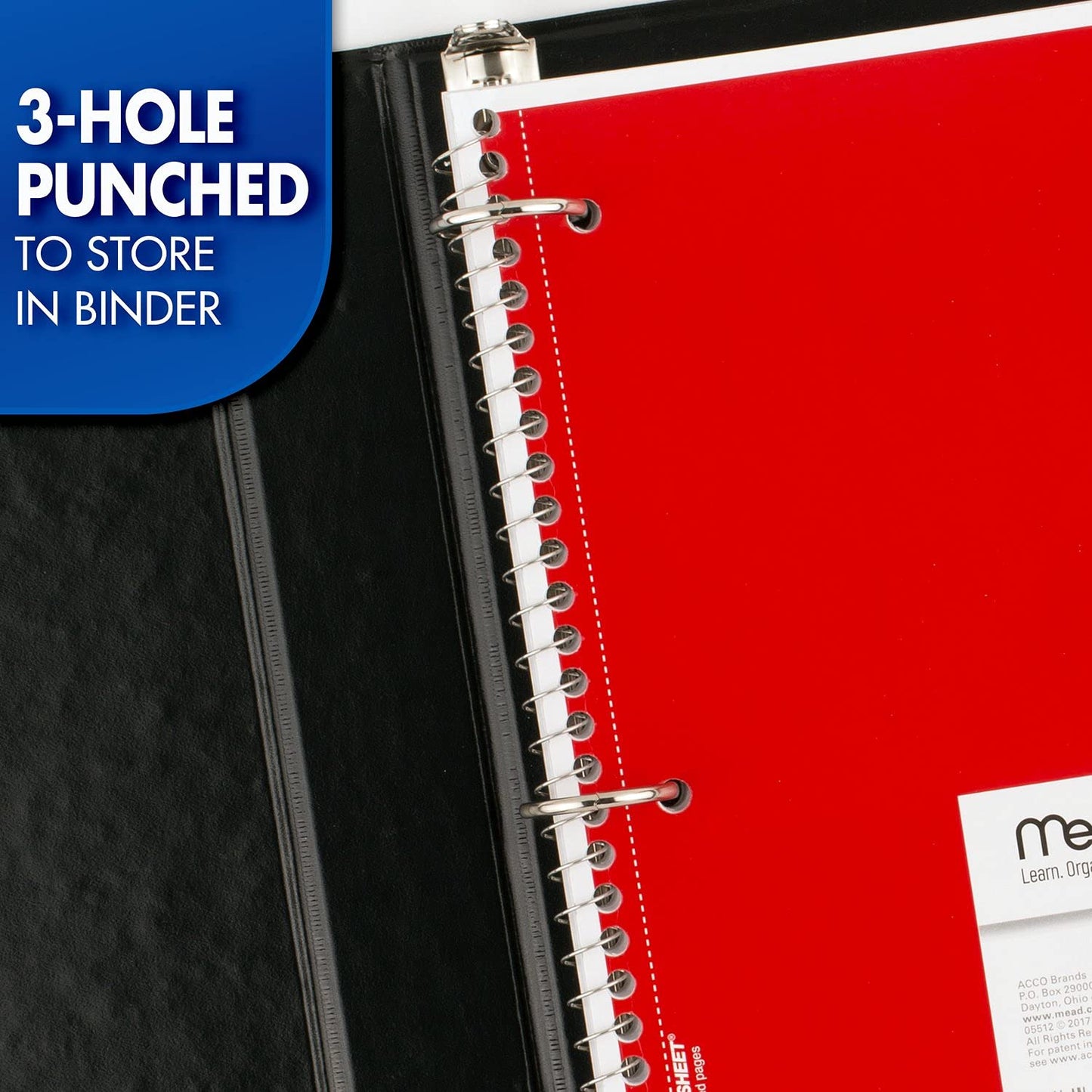 Mead Spiral Notebook, 12 Pack, 1 Subject, College Ruled Paper, 7-1/2" x 10-1/2", 70 Sheets per Notebook, Colors Will Vary (830063-ECM25)