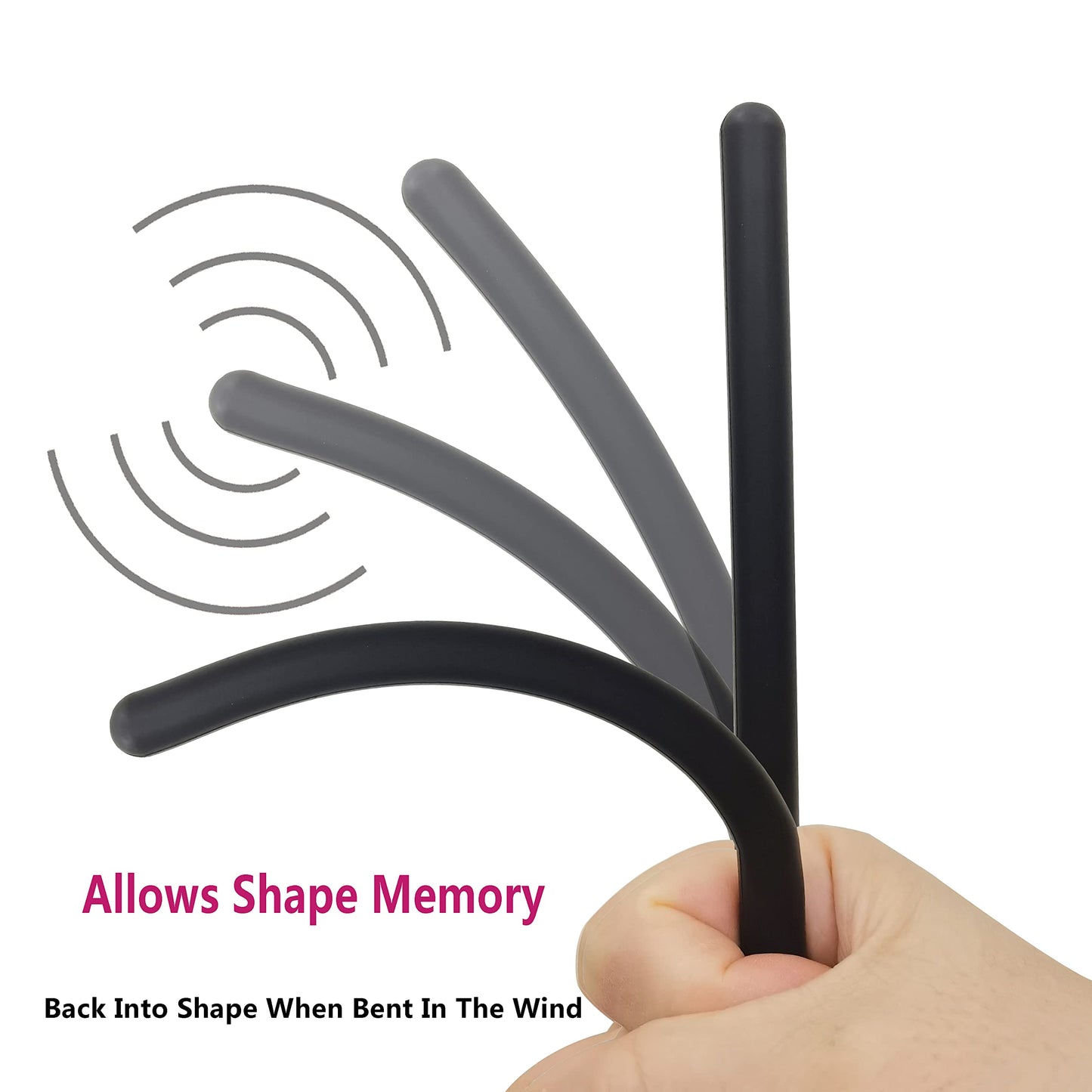 7 inch Rubber Antenna for Scion xA (2004-2006), Scion tC (2005-2016), Scion iQ (2012-2015) AM/FM Radio Short Antenna Replacement