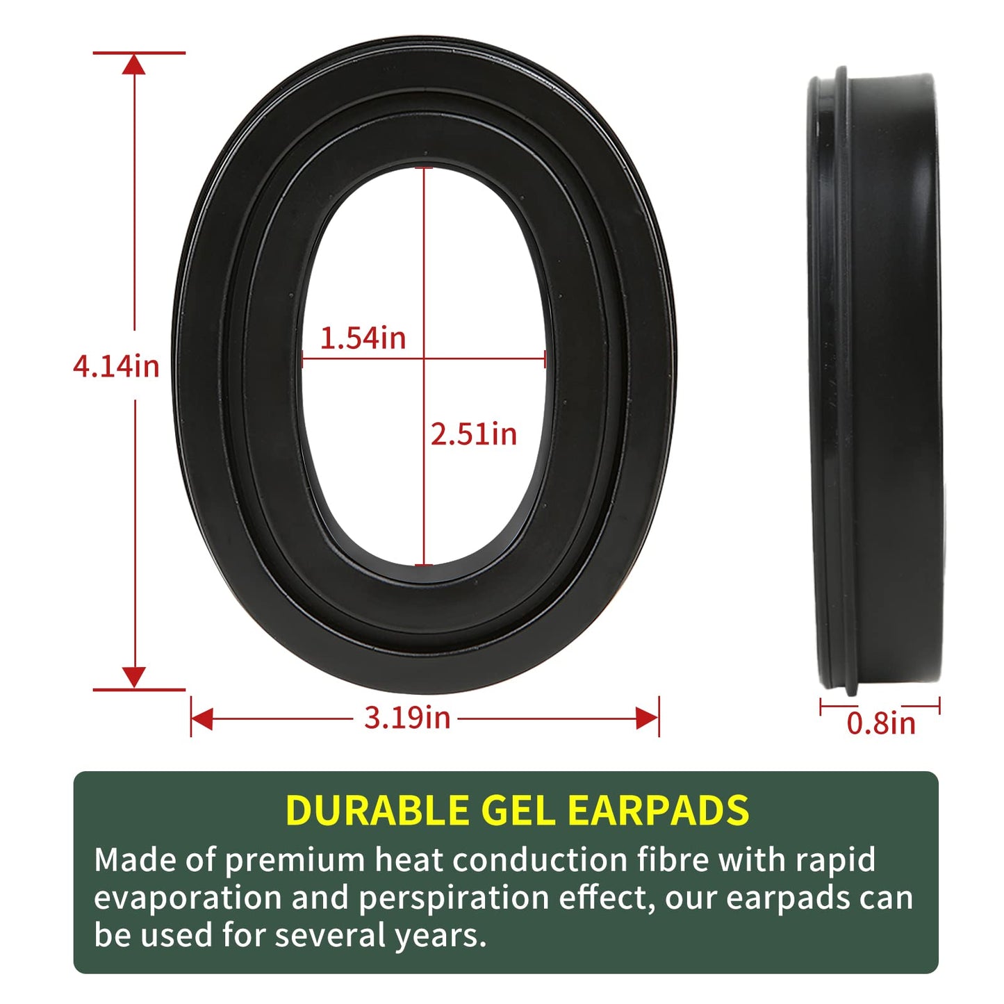 Gel Ear Pads for Sordin Supreme Pro X, 1 Pair