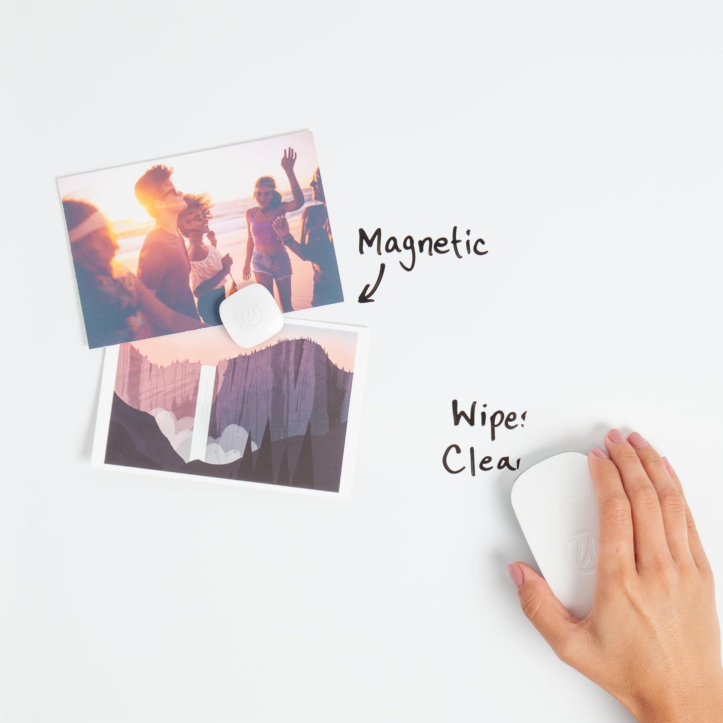 U Brands Contempo Magnetic Small Whiteboard, 8.5” x 11”, White Modern Frame, Mini White Board for Students, Fridge and Locker Dry Erase Board