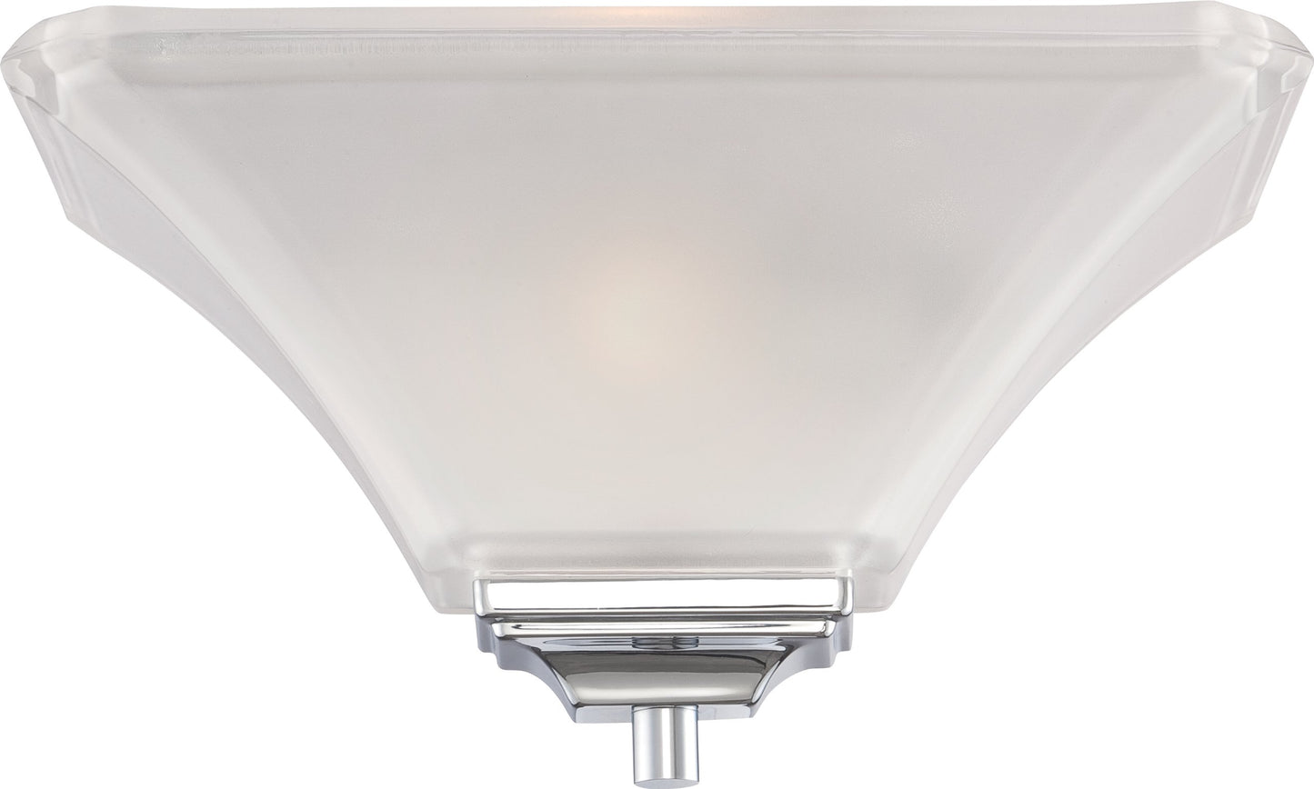 Nuvo Lighting 60/5373 Parker One Light Wall Sconce with Frosted Glass, Brushed Nickel
