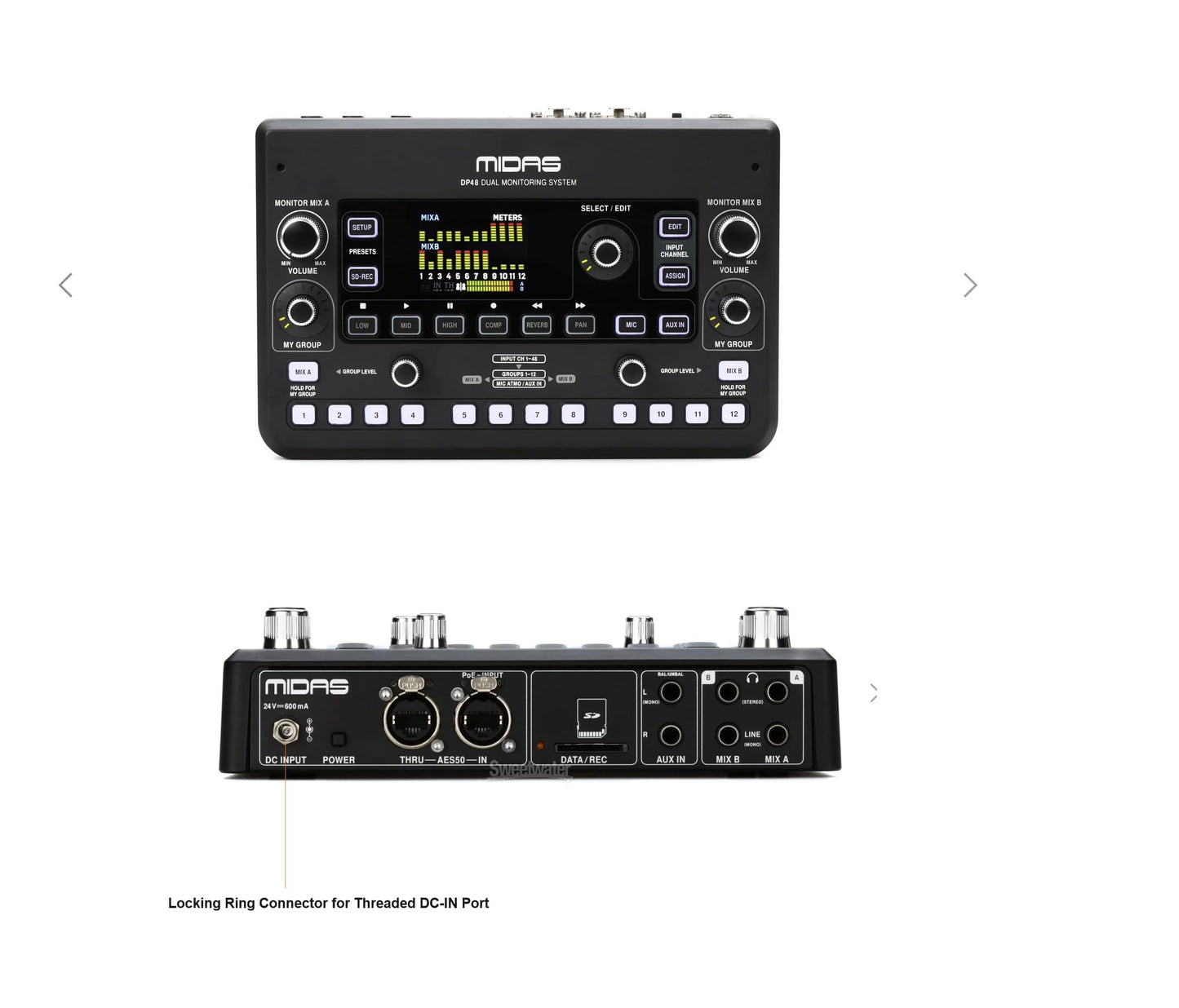 Thread Locking AC Adapter Compatible with Midas DP48 Dual Monitoring System