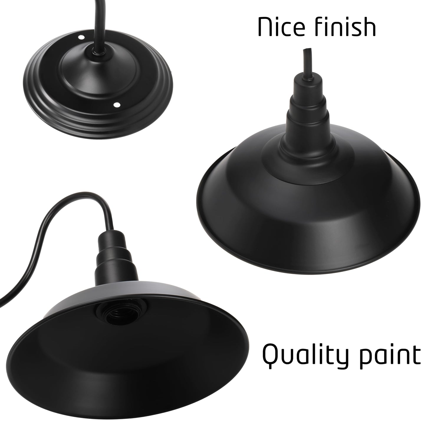 Cedilis 2 Pack Black Wall Sconce Light, Retro Flat Barn Lights, Farmhouse Gooseneck Wall Lamp, Vintage Industrial Fixture Led Light Outside