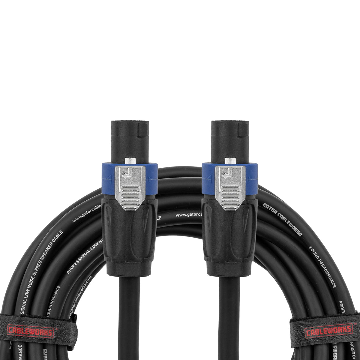 Gator Cableworks Cases Composer Series Deluxe 6 Foot Twist Lock Connector to Twist Lock Connector Speaker Cable, (GCWC-SPK-06-2TL)