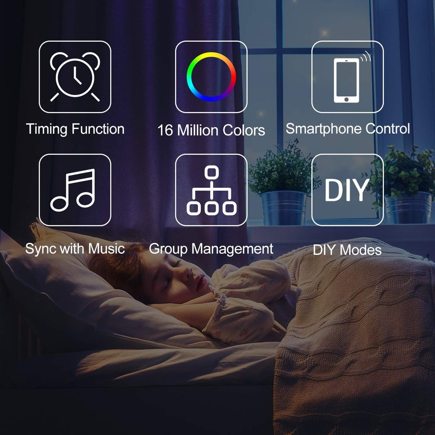 ALED LIGHT Bluetooth String Light Controller with 40 Keys IR Remote Control for RGB LED Strip Lights, Compatible with iOS and Android Smartphones