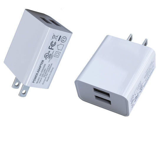 Wall Charger, USB Adapter, SUPWISER 2 Pack 10W Dual Port Quick Charger Plug Cube Replacement for iPad iPhone 15/14/13/12/11/XR/8/7/6S/6/5,Samsung