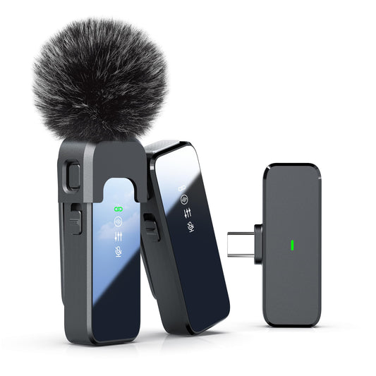 Rythflo Wireless Lavalier Microphone for iPhone 15 & Android with Noise Cancellation, 100ft Transmission, 18H Battery Life, USB Type-C Wireless Lapel