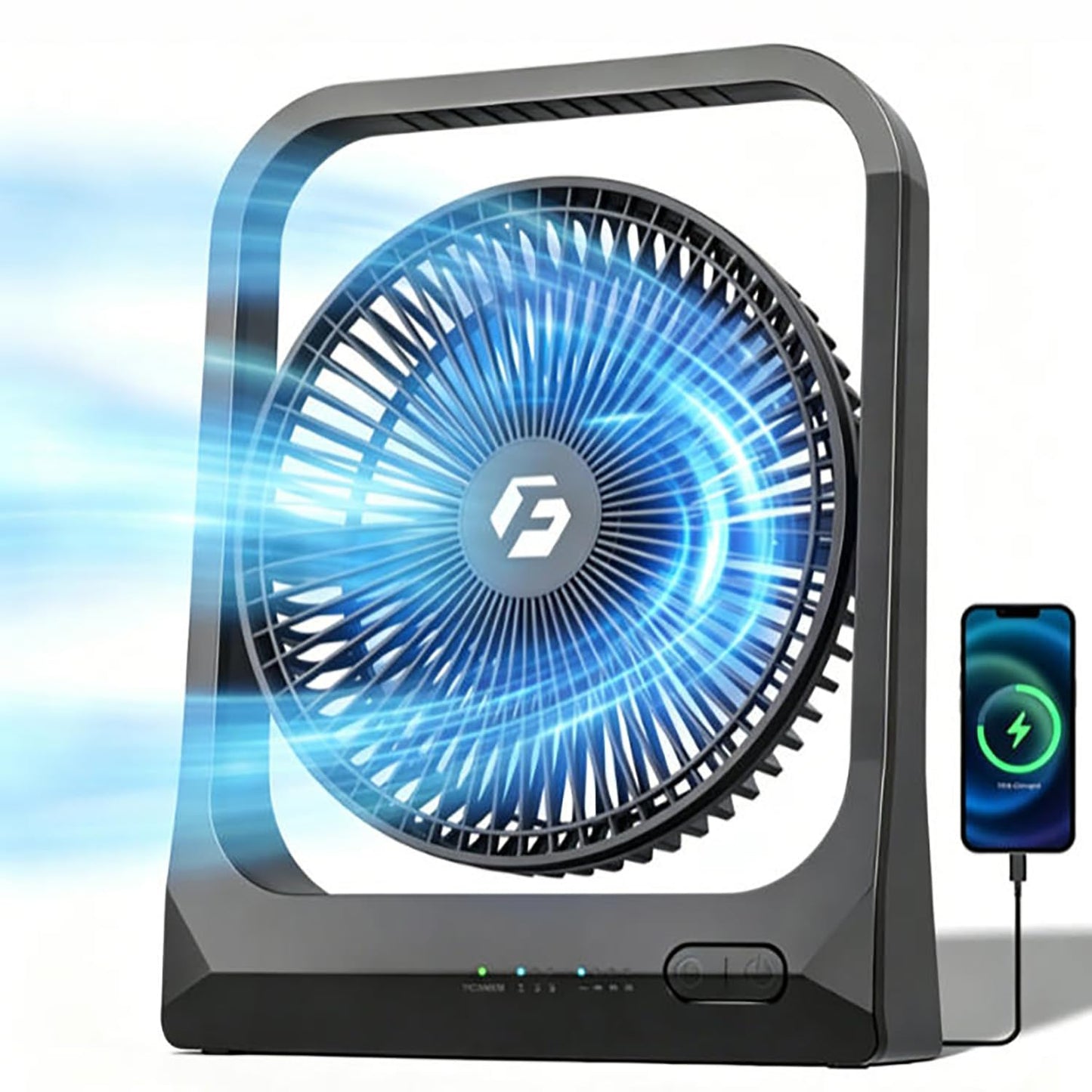 20800mAh Rechargeable Fan, Up to 80H Working Time Travel Fan Portable Quiet