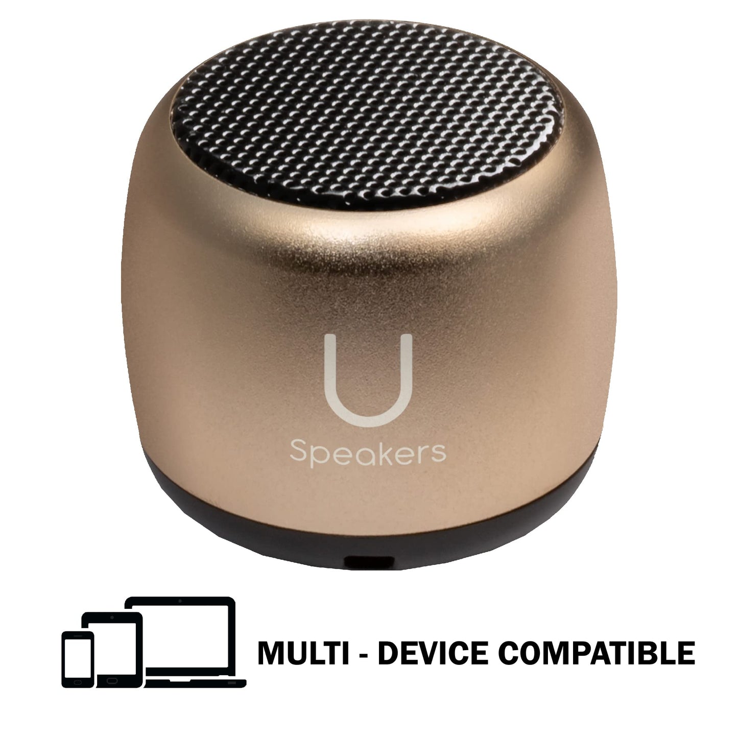 Fashionit U Speakers Micro Bluetooth Computer Speaker 2-Pack Bundle with Matching Speaker, Built-in Mic & Selfie Remote Control, for Workspace
