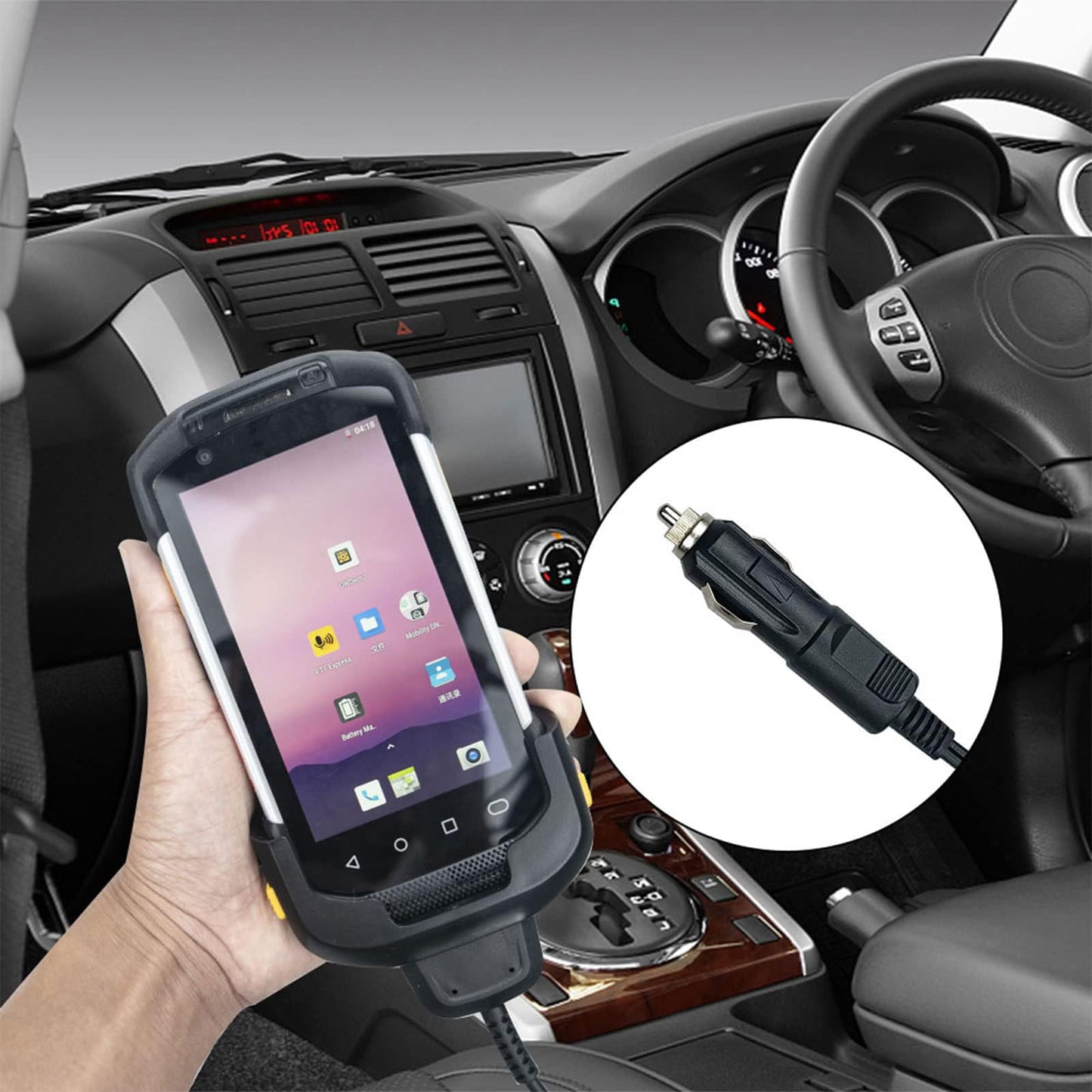 Vehicle Charger Cable for TC70 TC72 ,Car Charger Cable for Zebra Symbol TC70X TC77,CBL-TC7X-USB1-01 Scanner Handheld Computer PDA Charger Accessories